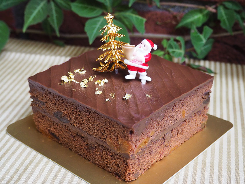 クリスマスのチョコレートケーキ