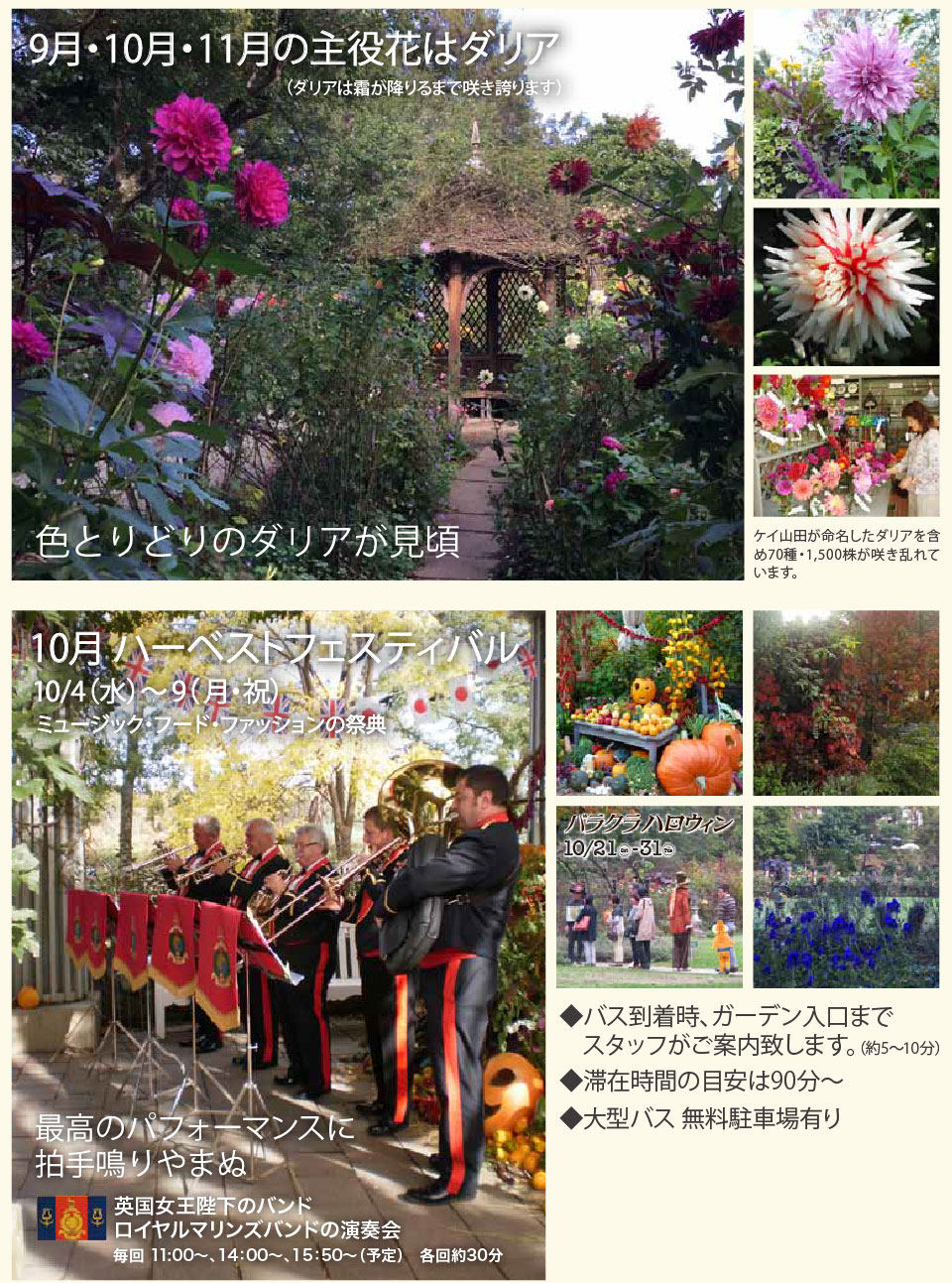 秋のガーデンとイベントのご案内